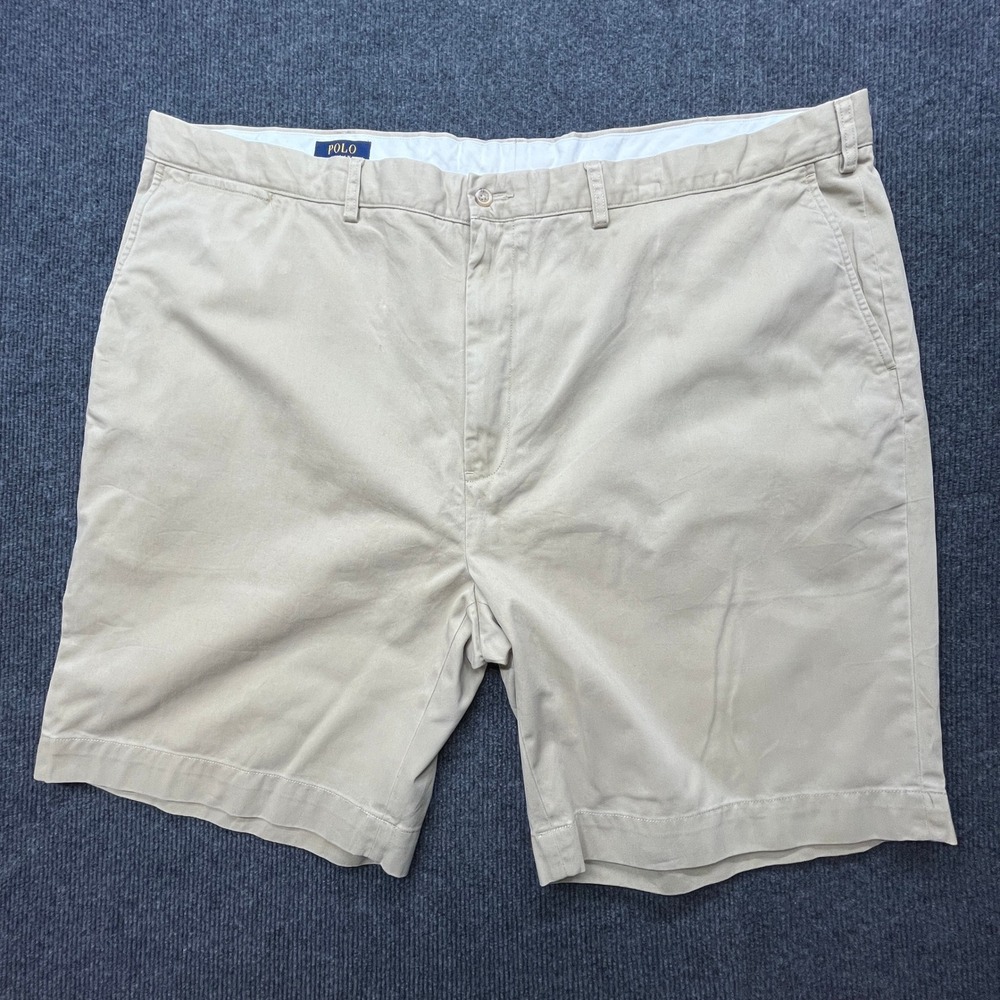 Polo Ralph Lauren Chino Shorts Tan Khaki Mens 48B Cotton Classic Preppy 90s